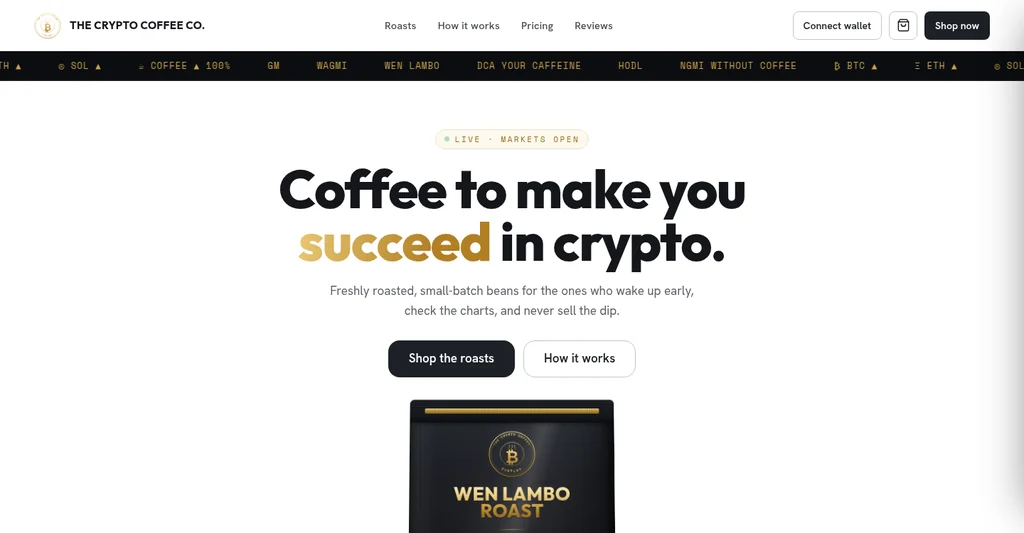 Crypto Coffee — E-commerce