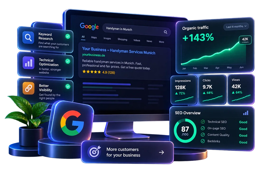 Voorbeeld SEO-dashboard